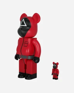 Medicom Home^100% + 400% Squid Game Guard Triangle Be@rbrick Multicolor