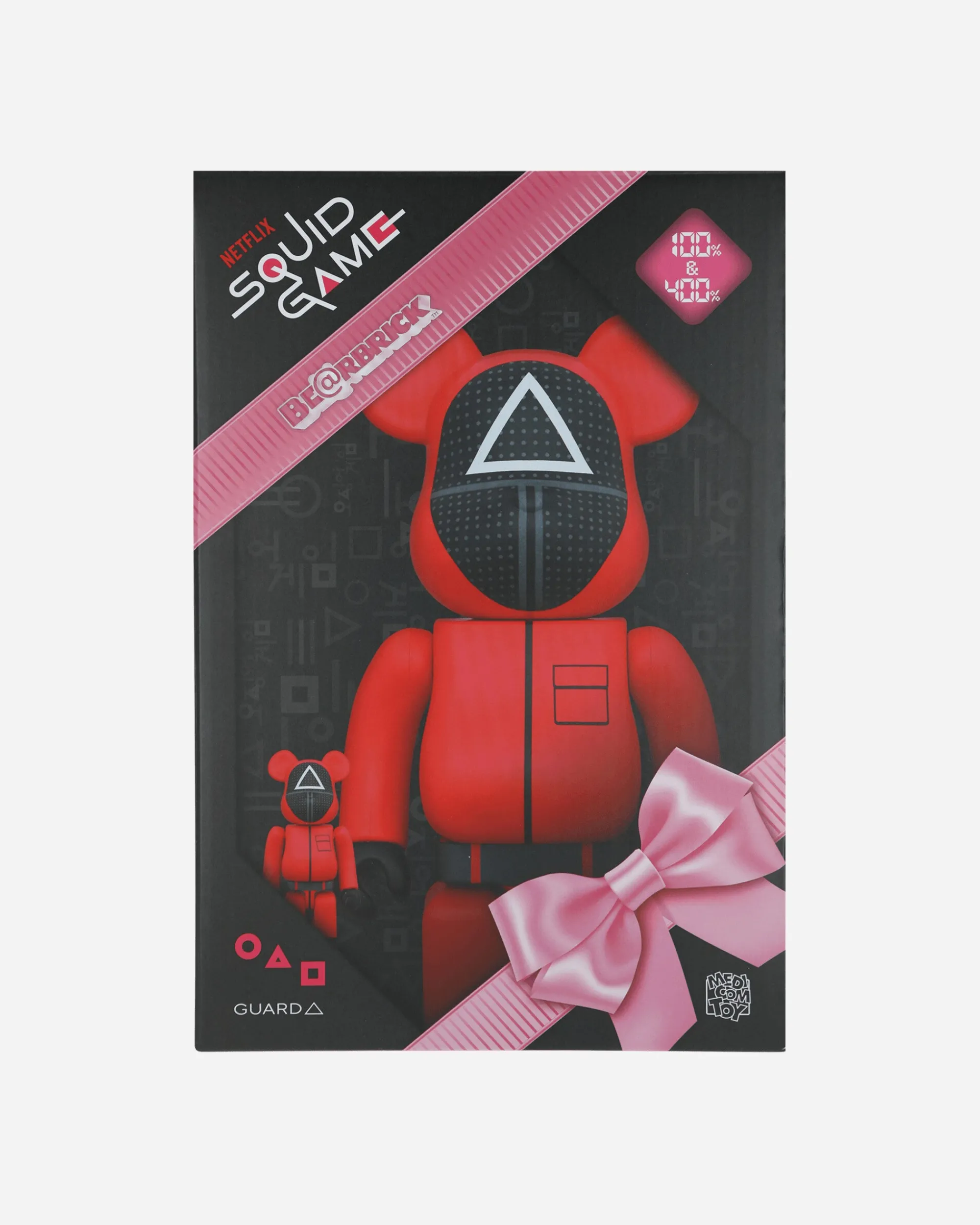 Medicom Home^100% + 400% Squid Game Guard Triangle Be@rbrick Multicolor