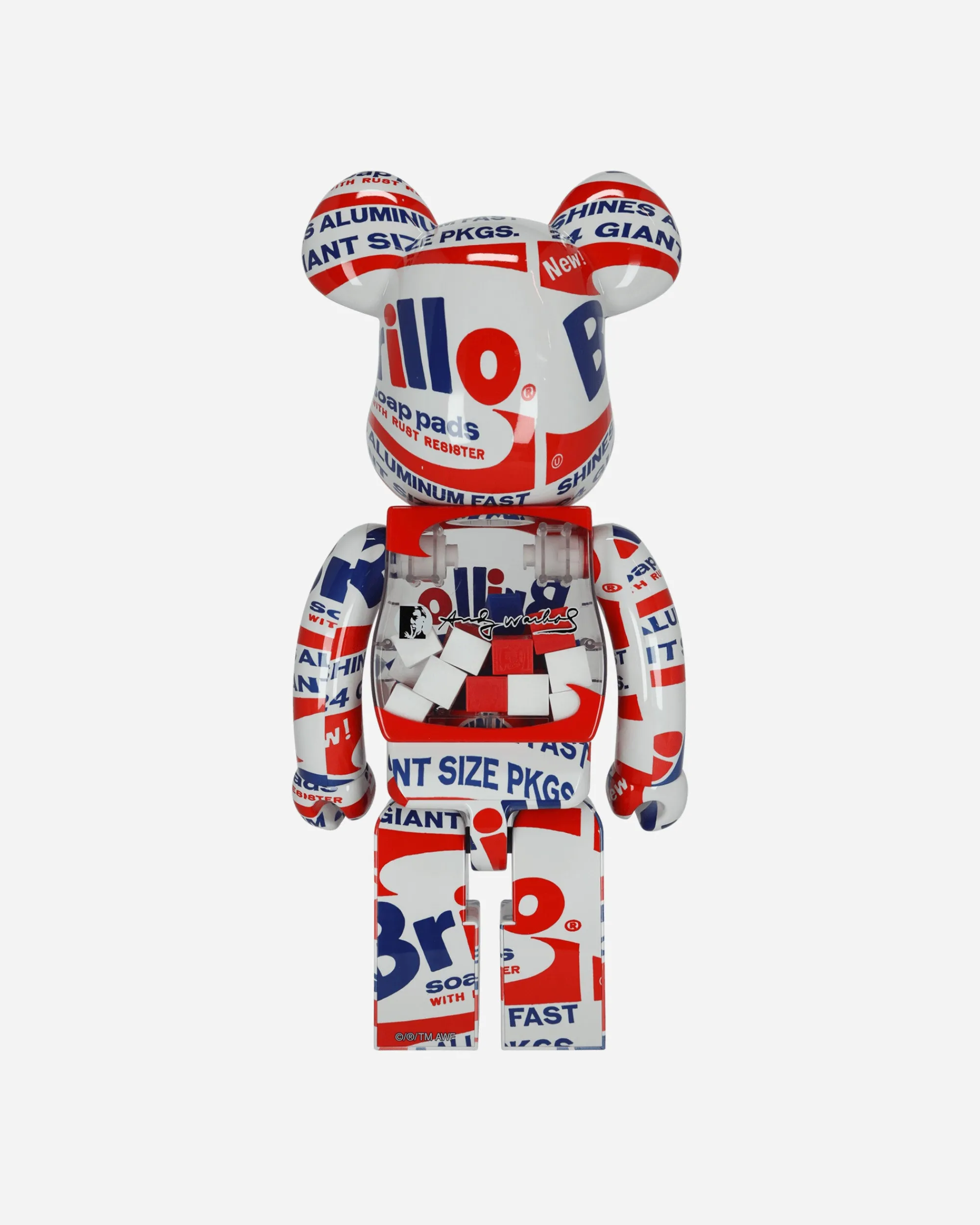 Medicom Home^1000% Andy Warhol Brillo Be@rbrick Multicolor
