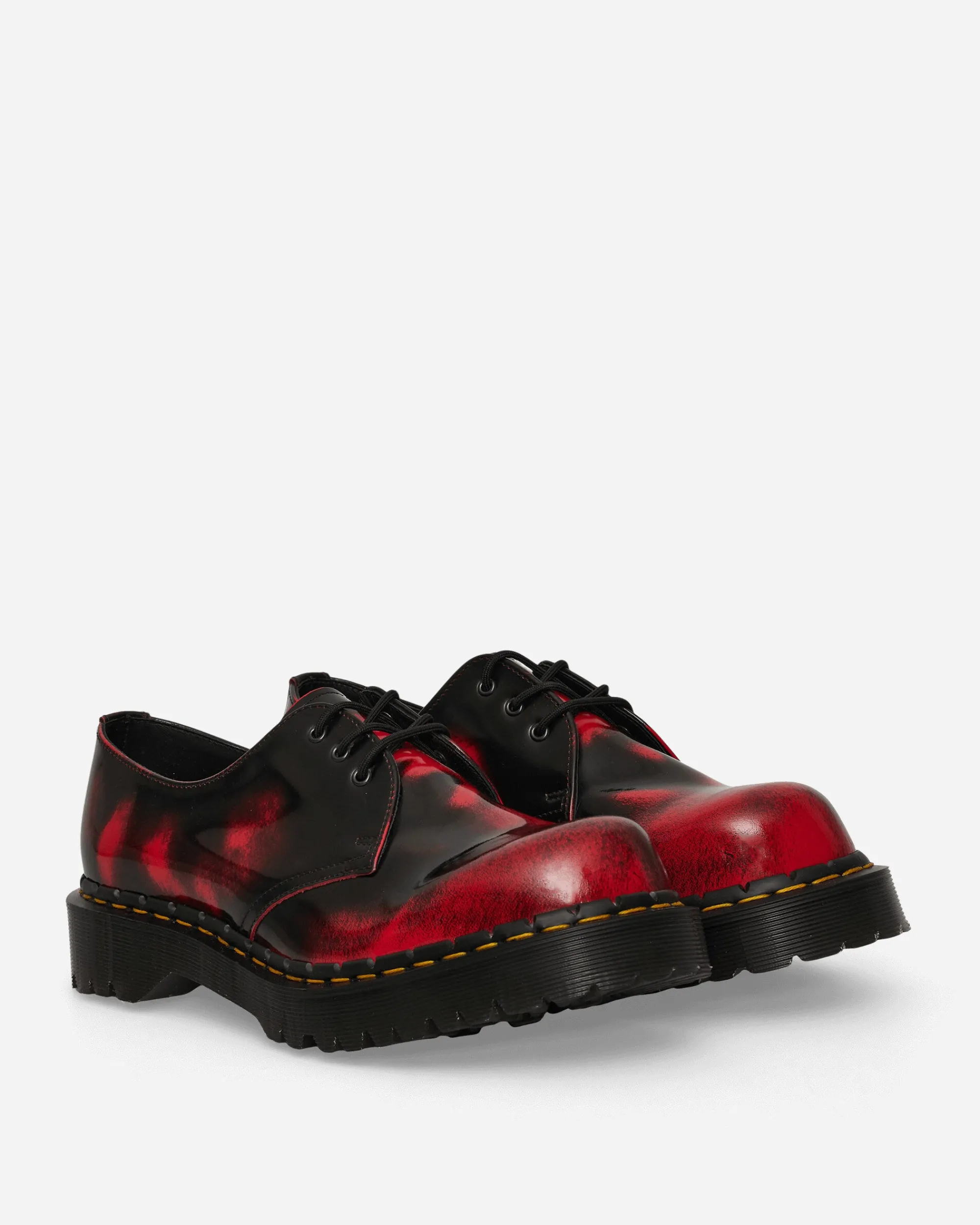 Dr. Martens Classic Shoes|Classic Shoes^1461 Bex Rub Off Lux Shoes Black / Red