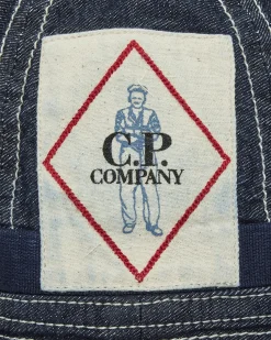 C.P. Company Hats|Hats^3/1 Denim Bucket Hat Blue