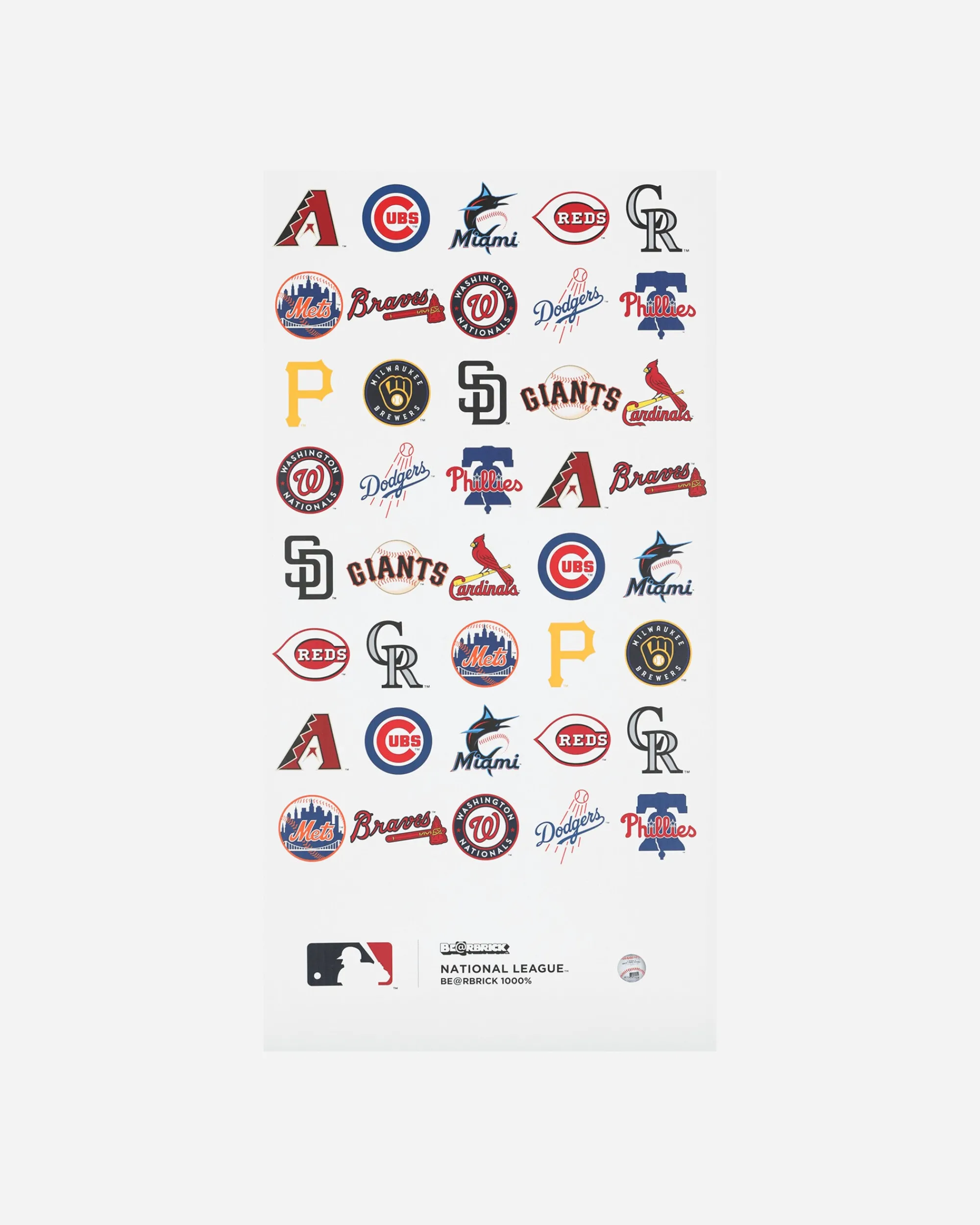 Medicom Home^1000% MLB National League Be@rbrick Multicolor