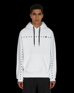 Moncler Genius Sweatshirts^7 Moncler FRGMT Hiroshi Fujiwara Printed Stars Hooded Sweatshirt White