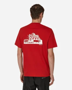 Moncler Genius T-Shirts^7 Moncler FRGMT Hiroshi Fujiwara Circus Motif T-Shirt Red