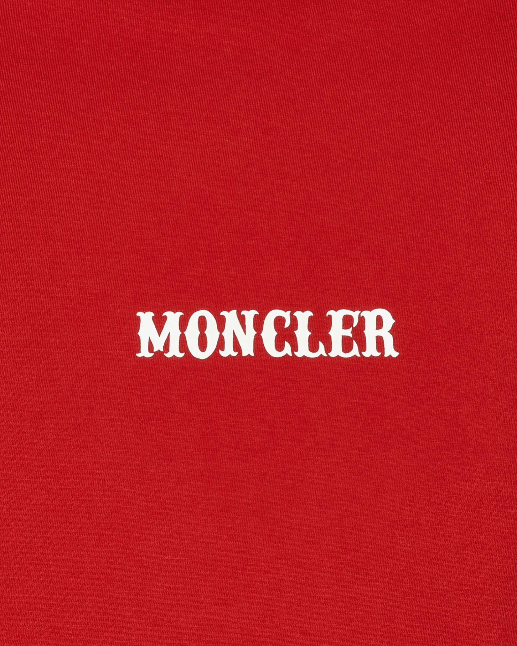Moncler Genius T-Shirts^7 Moncler FRGMT Hiroshi Fujiwara Circus Motif T-Shirt Red