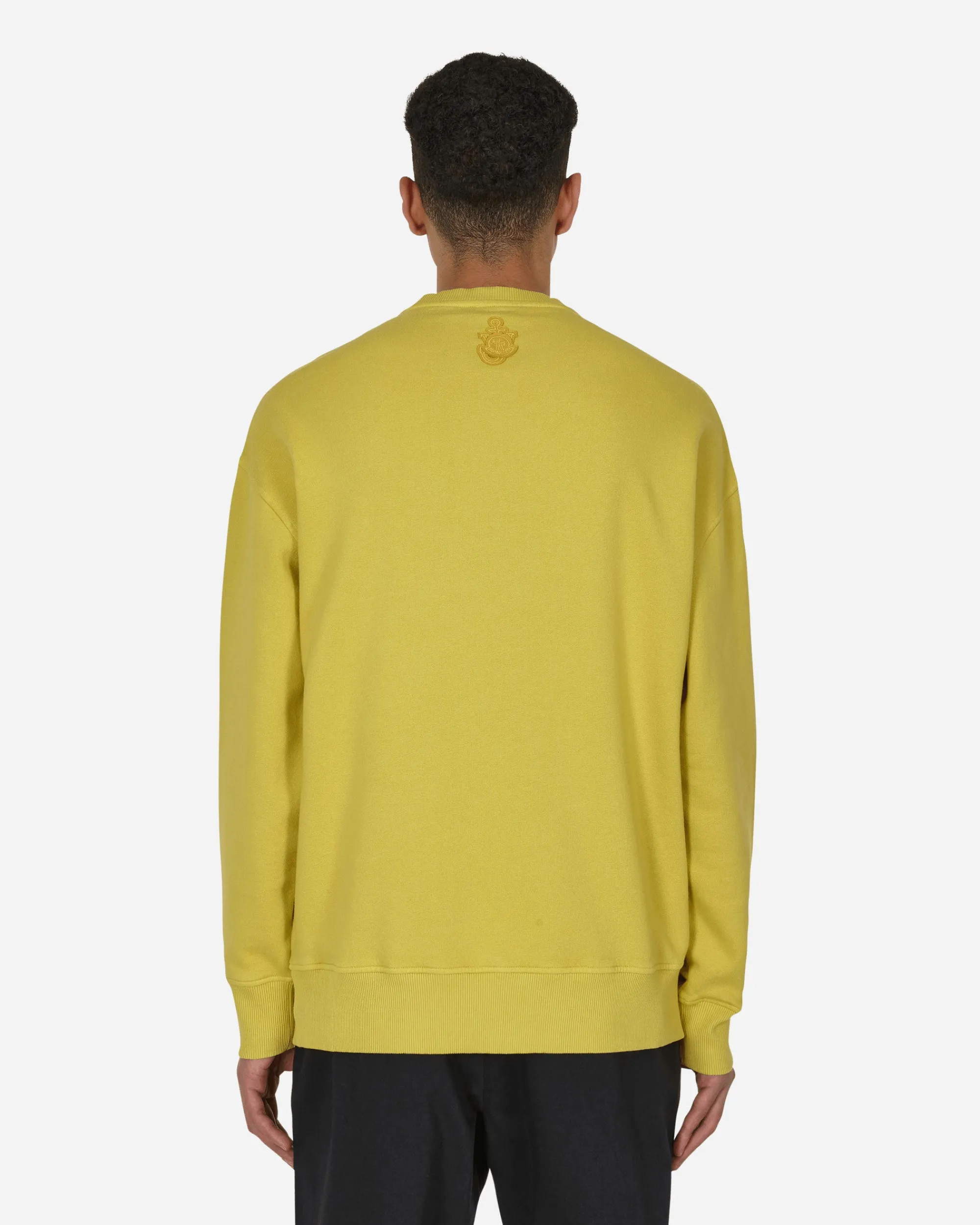 Moncler Genius Sweatshirts^1 Moncler JW Anderson Logo Crewneck Sweatshirt Yellow