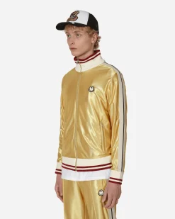 Moncler Genius Sweatshirts^8 Moncler Palm Angels Glossy Zip-Up Sweatshirt Yellow