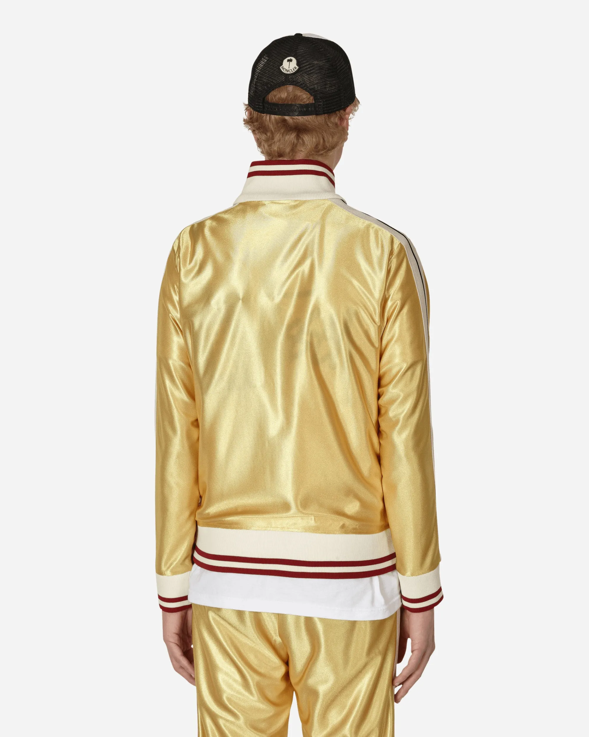 Moncler Genius Sweatshirts^8 Moncler Palm Angels Glossy Zip-Up Sweatshirt Yellow