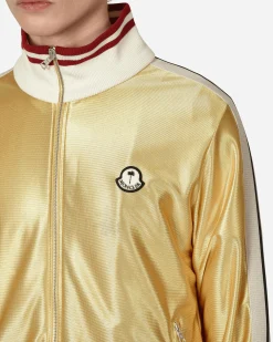 Moncler Genius Sweatshirts^8 Moncler Palm Angels Glossy Zip-Up Sweatshirt Yellow