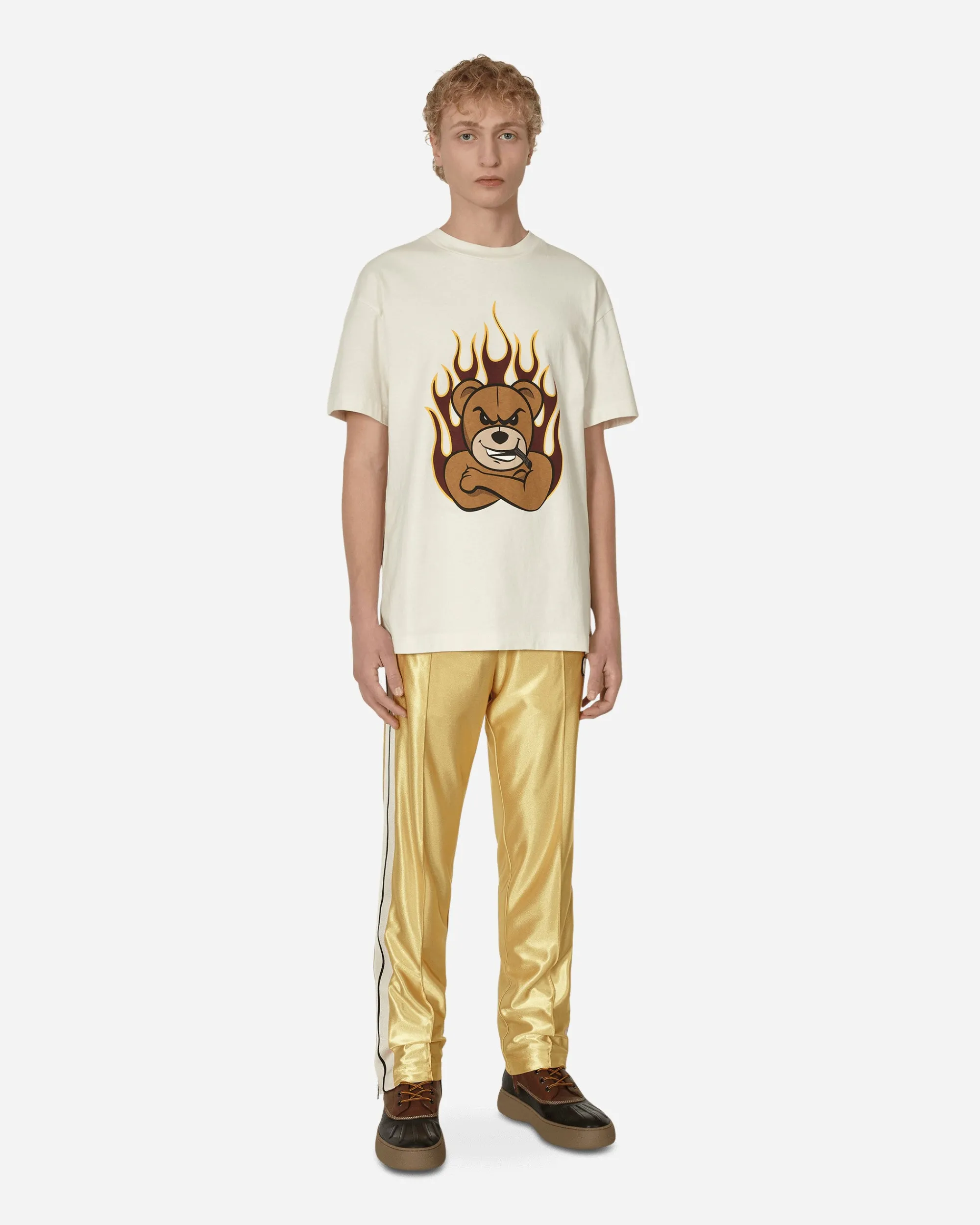 Moncler Genius Pants^8 Moncler Palm Angels Glossy Sweatpants Yellow
