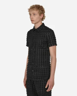 KANGHYUK Shirts^2.5 Pyramid Embossed Shirt Black