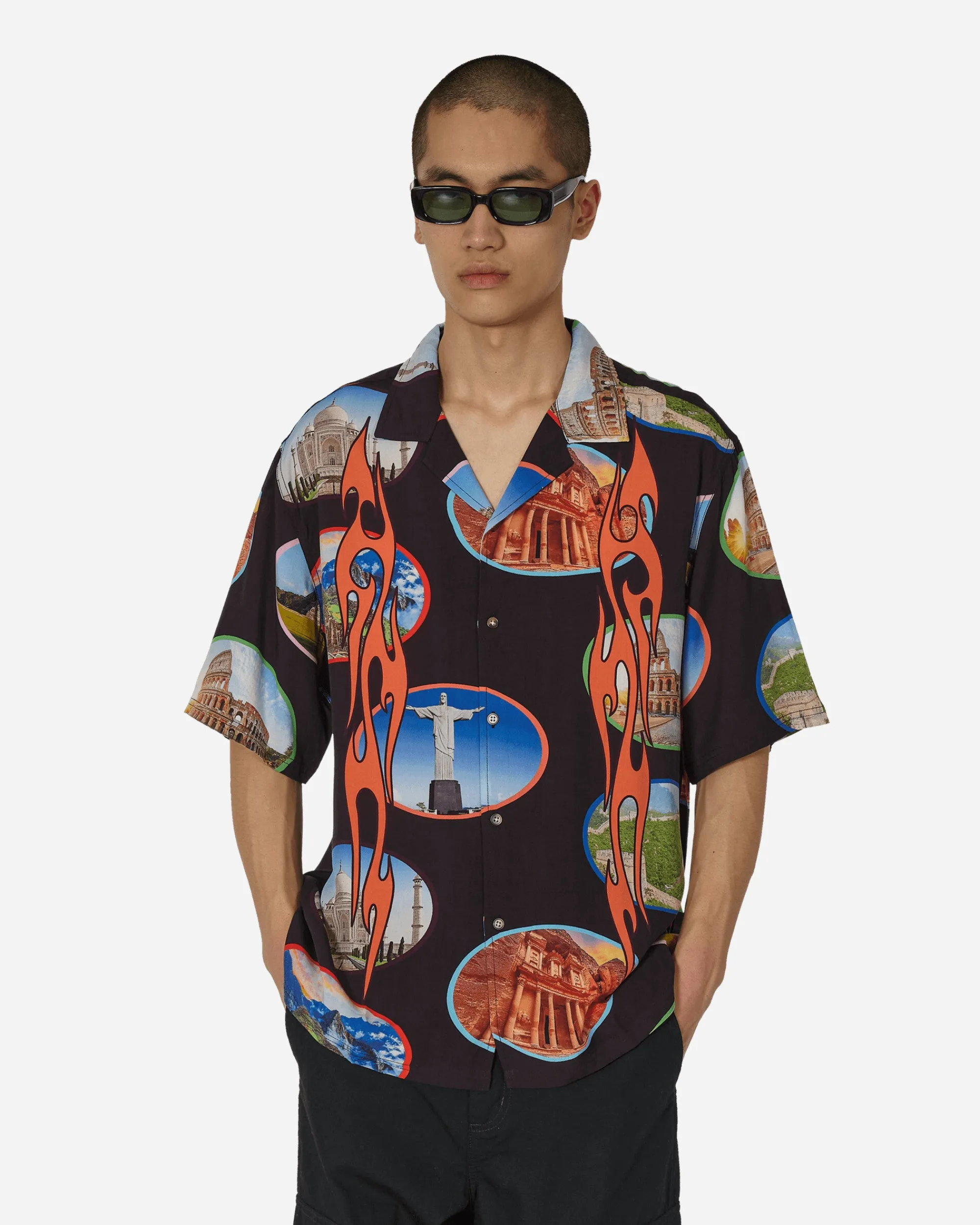 Pleasures Shirts^7 Wonder Camp Shirt Black