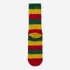 KAPITAL Underwear^56 Yarns Rasta Rainbowy Happy Heel Socks Red / Yellow / Green