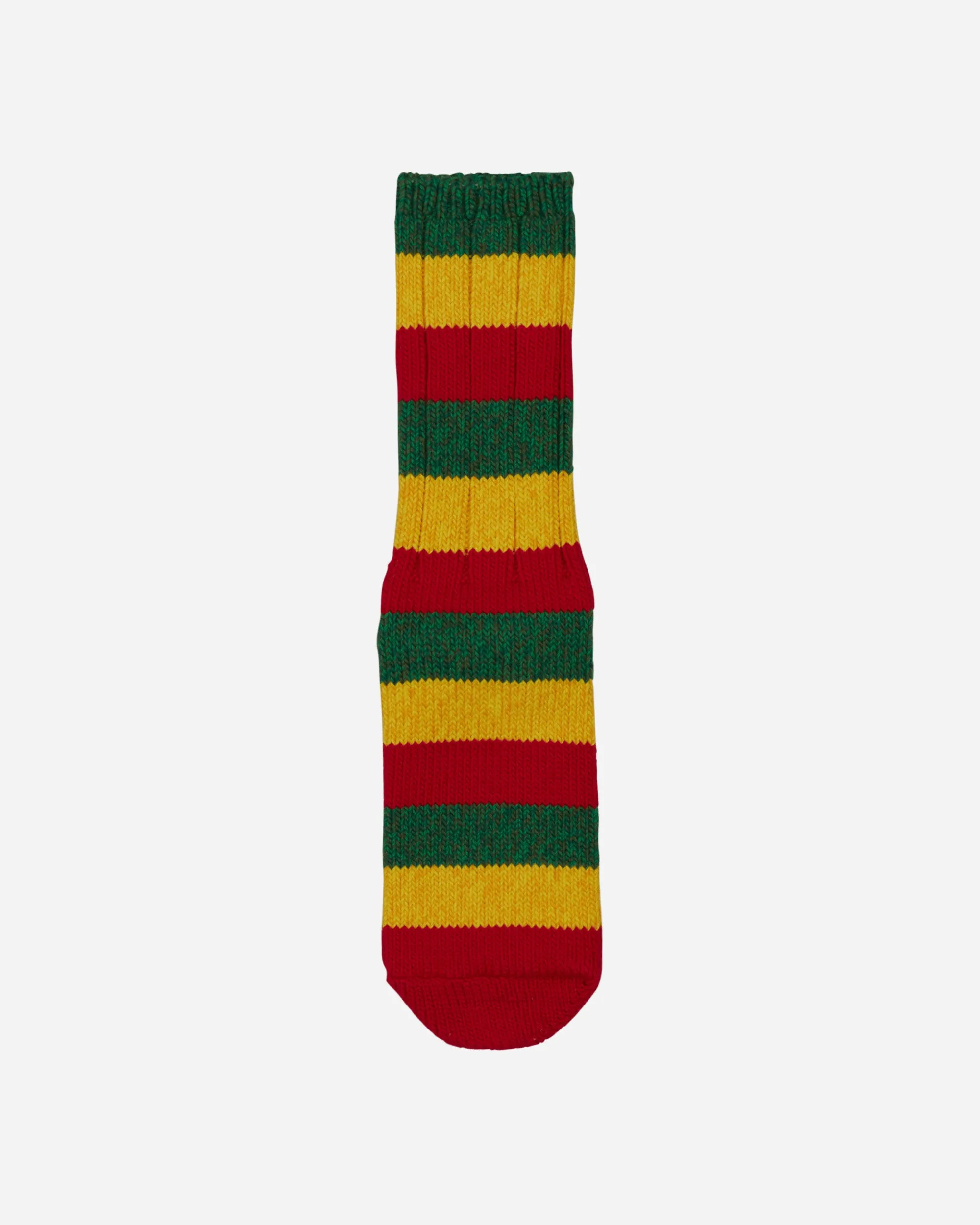 KAPITAL Underwear^56 Yarns Rasta Rainbowy Happy Heel Socks Red / Yellow / Green