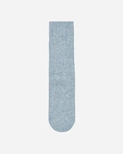KAPITAL Underwear^56 Yarns 3x1 Rib Rainbowy Happy Heel Socks Sax