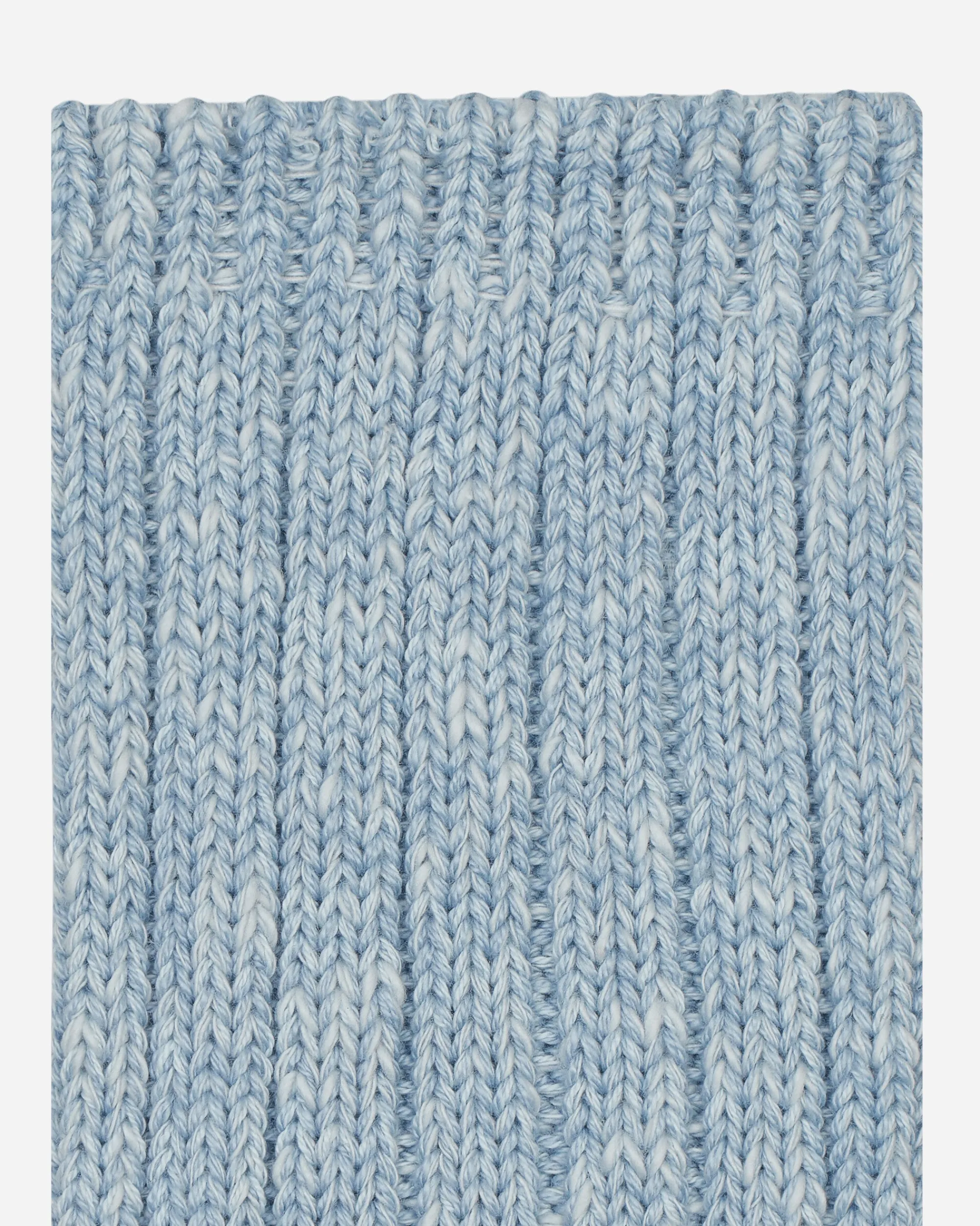 KAPITAL Underwear^56 Yarns 3x1 Rib Rainbowy Happy Heel Socks Sax