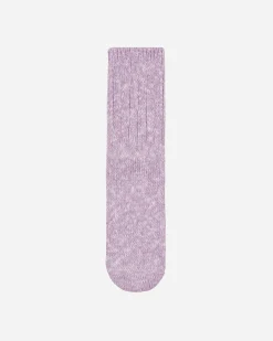 KAPITAL Underwear^56 Yarns 3x1 Rib Rainbowy Happy Heel Socks Pink