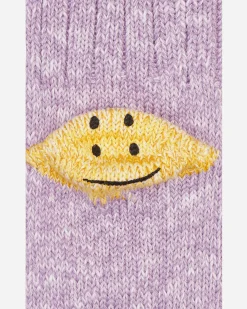 KAPITAL Underwear^56 Yarns 3x1 Rib Rainbowy Happy Heel Socks Pink