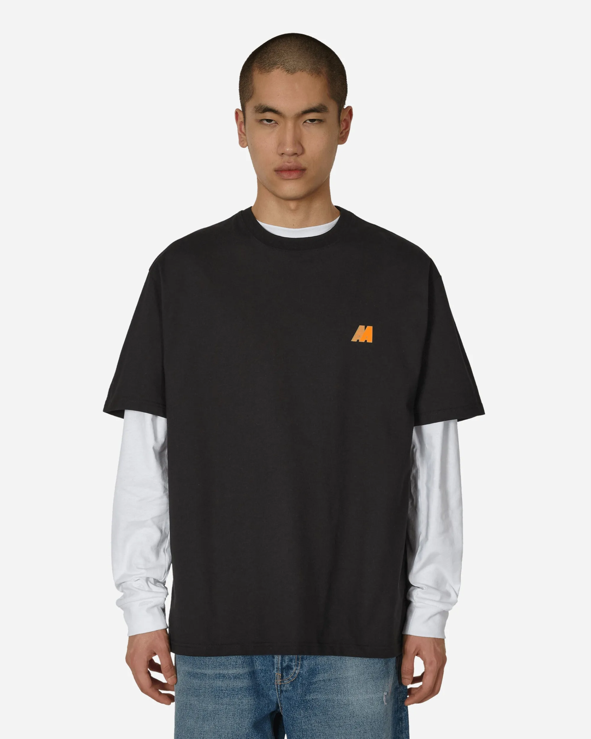 Automobili Amos T-Shirts^AA Logo T-Shirt Black / Orange