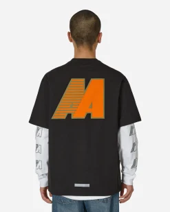 Automobili Amos T-Shirts^AA Logo T-Shirt Black / Orange