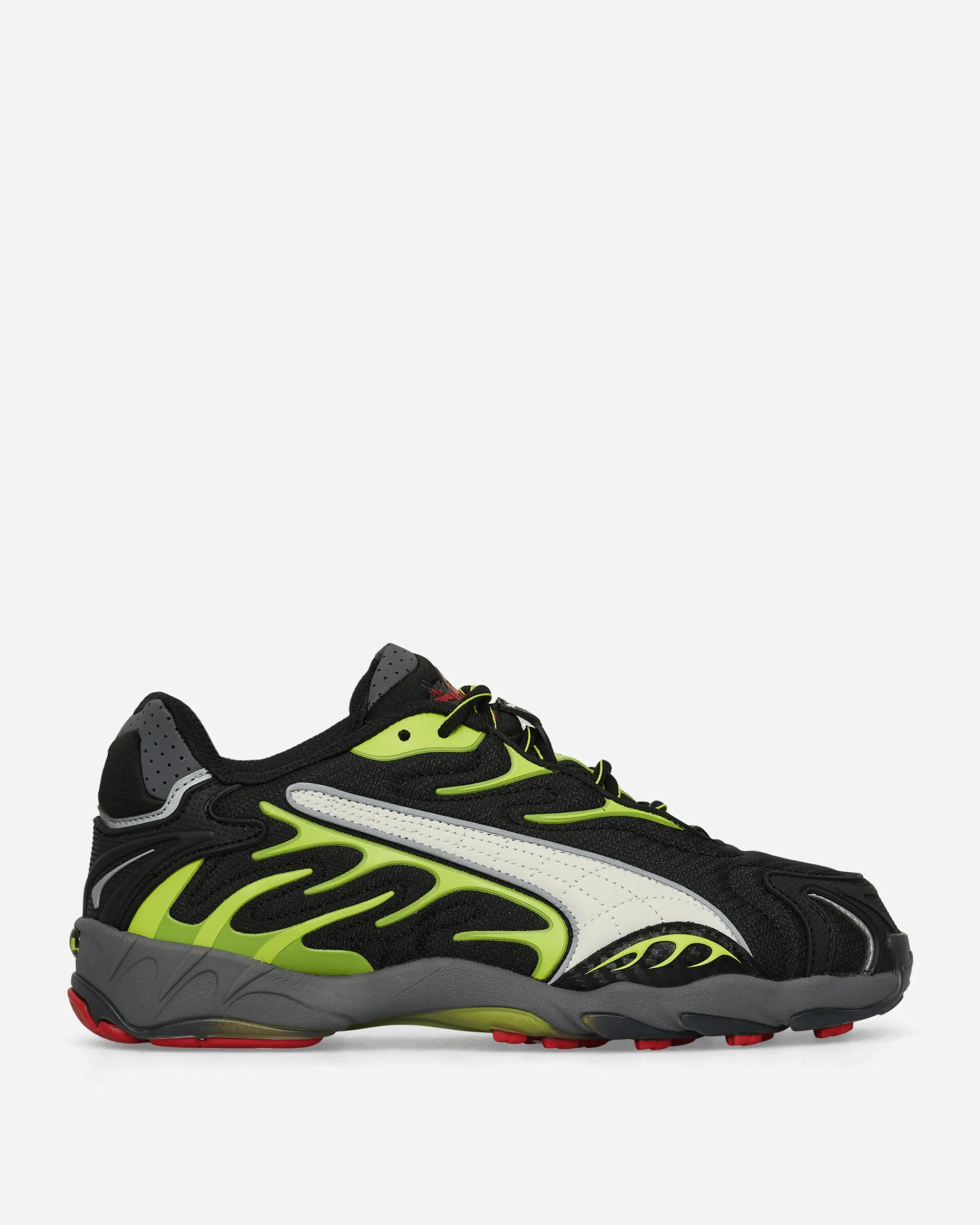 Puma Sneakers·Low|Sneakers^A$AP Rocky Inhale Distressed Neoprene Sneakers Black / Warm White / Lime