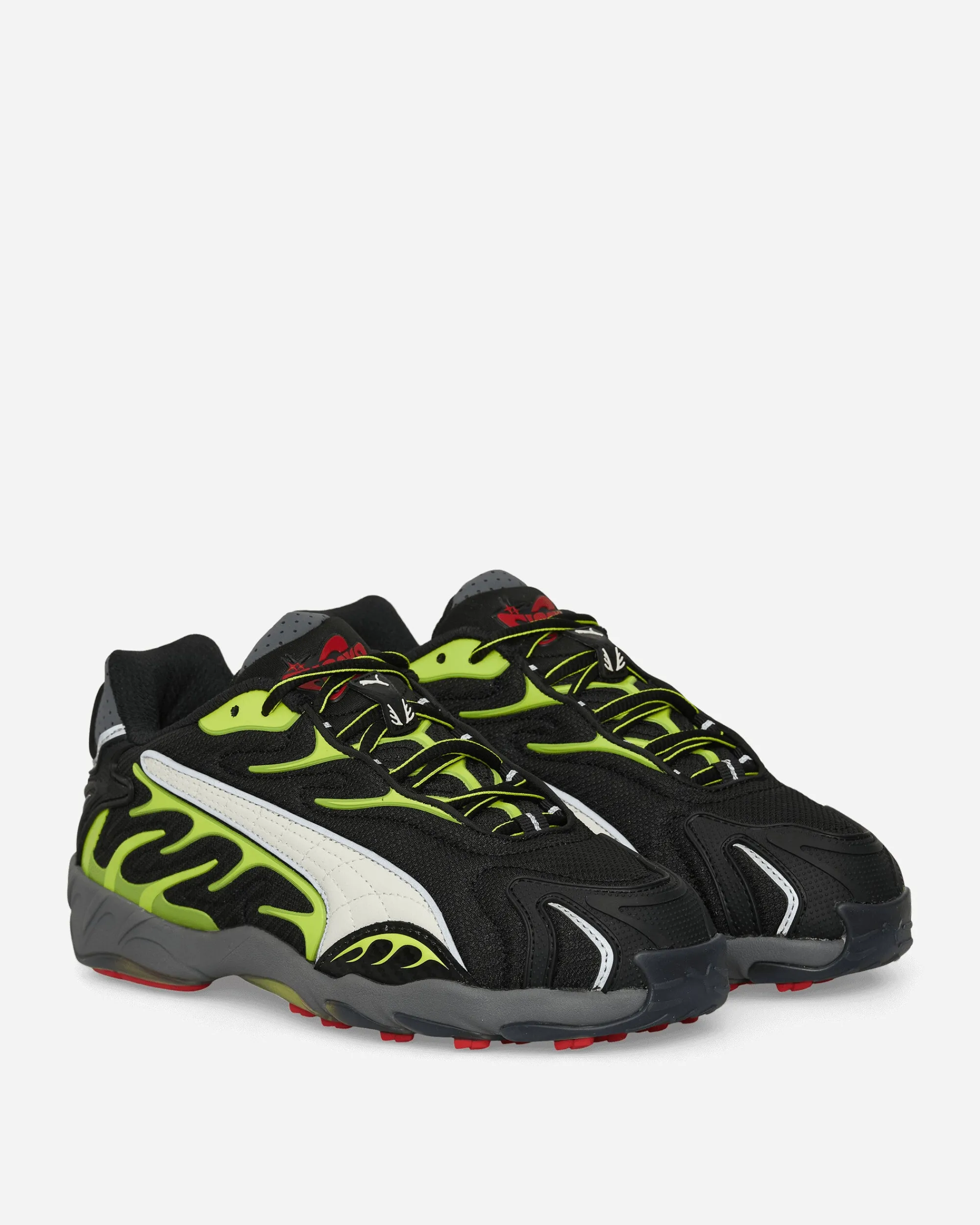 Puma Sneakers·Low|Sneakers^A$AP Rocky Inhale Distressed Neoprene Sneakers Black / Warm White / Lime