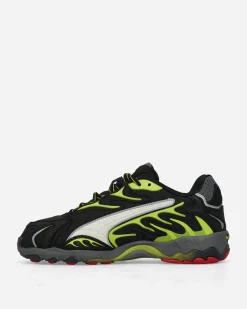 Puma Sneakers·Low|Sneakers^A$AP Rocky Inhale Distressed Neoprene Sneakers Black / Warm White / Lime