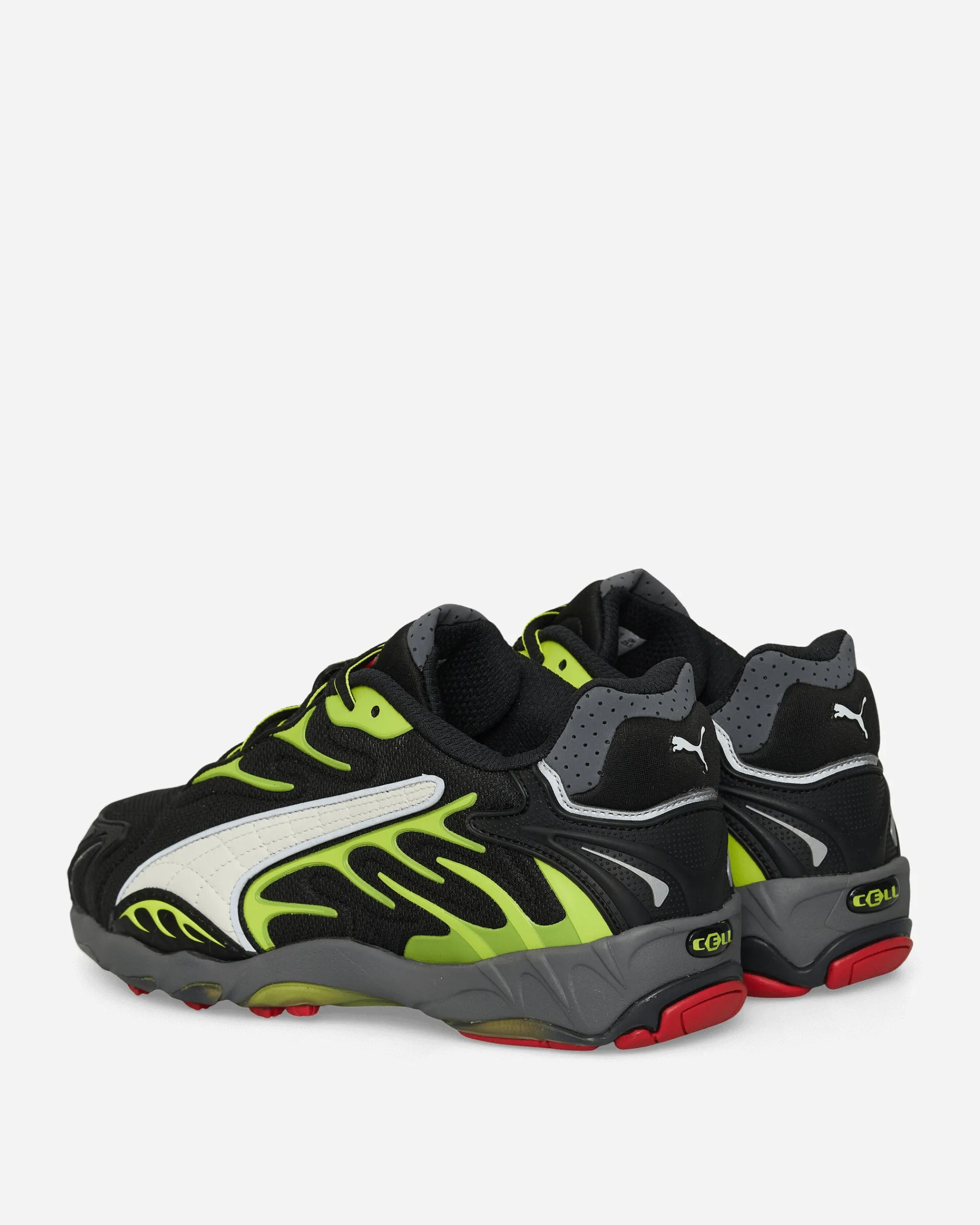 Puma Sneakers·Low|Sneakers^A$AP Rocky Inhale Distressed Neoprene Sneakers Black / Warm White / Lime