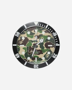 A Bathing Ape Home^ABC Camo Bapex Wall Clock Green