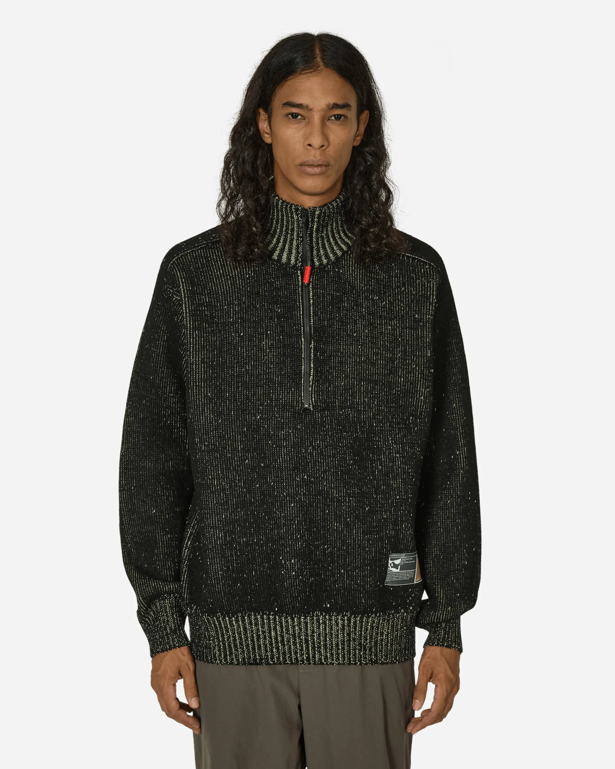 GR10K Knitwear^Aimless Aramidic High Neck Sweater Black