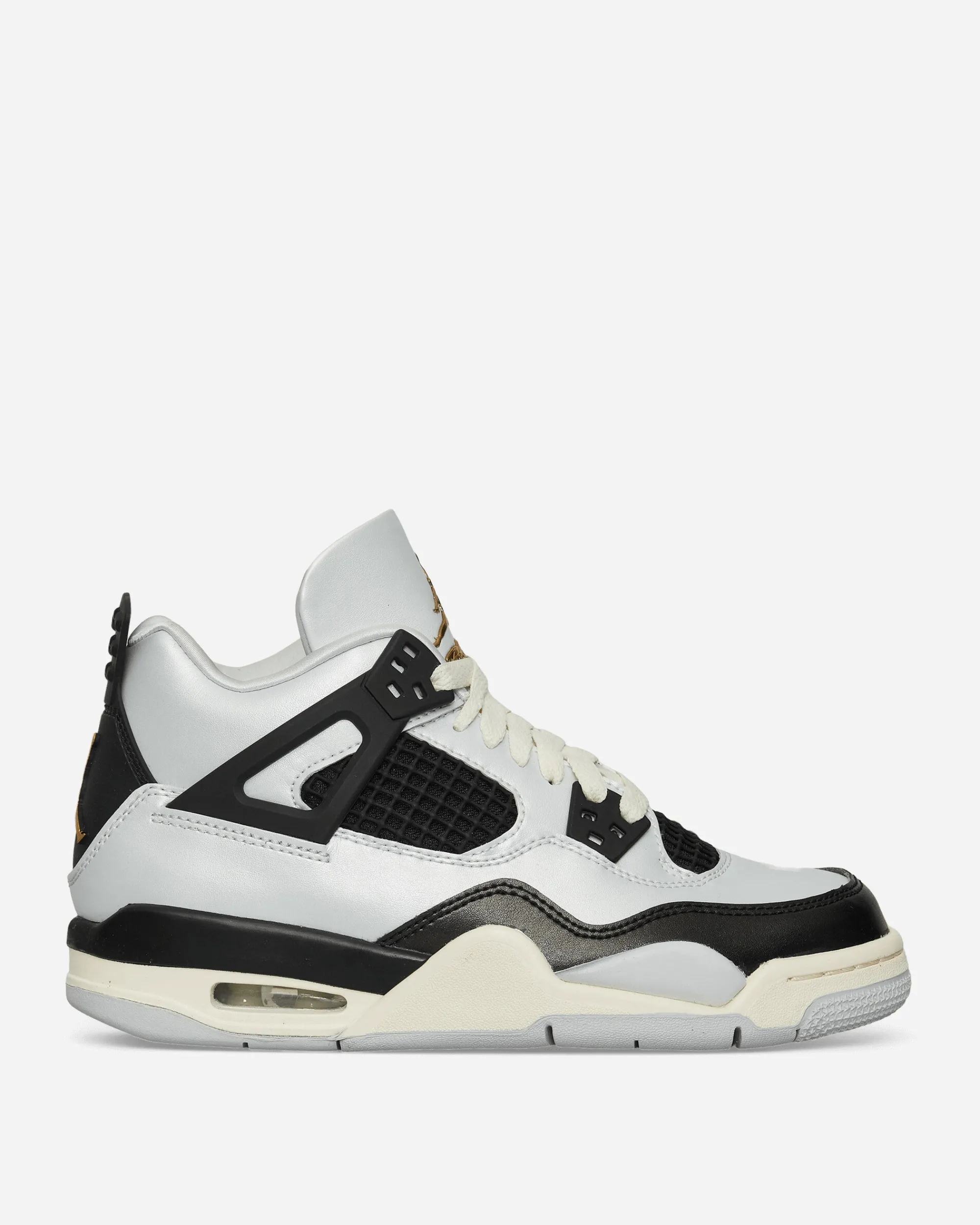 Nike Jordan Sneakers·Mid|Kids^Air Jordan 4 Retro (GS) Sneakers Pure Platinum / Metallic Gold