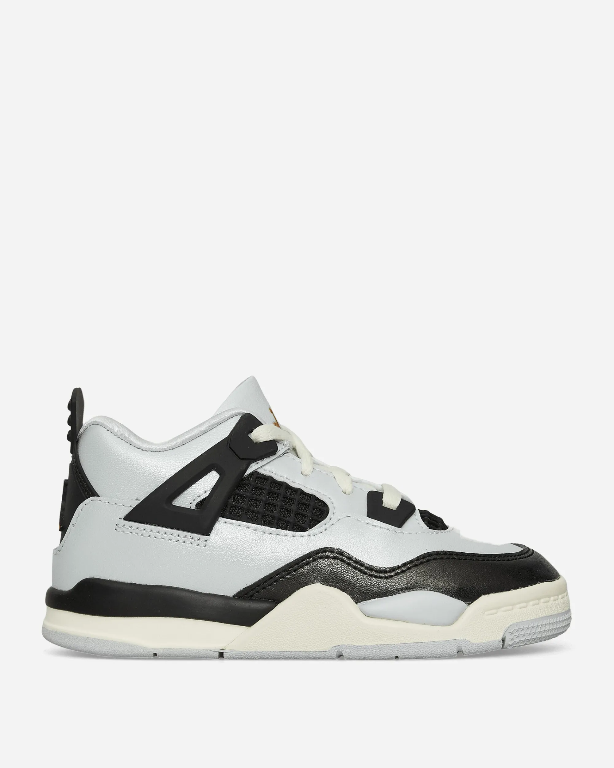 Nike Jordan Sneakers·Mid|Kids^Air Jordan 4 Retro (TD) Sneakers Pure Platinum / Metallic Gold
