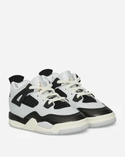 Nike Jordan Sneakers·Mid|Kids^Air Jordan 4 Retro (TD) Sneakers Pure Platinum / Metallic Gold