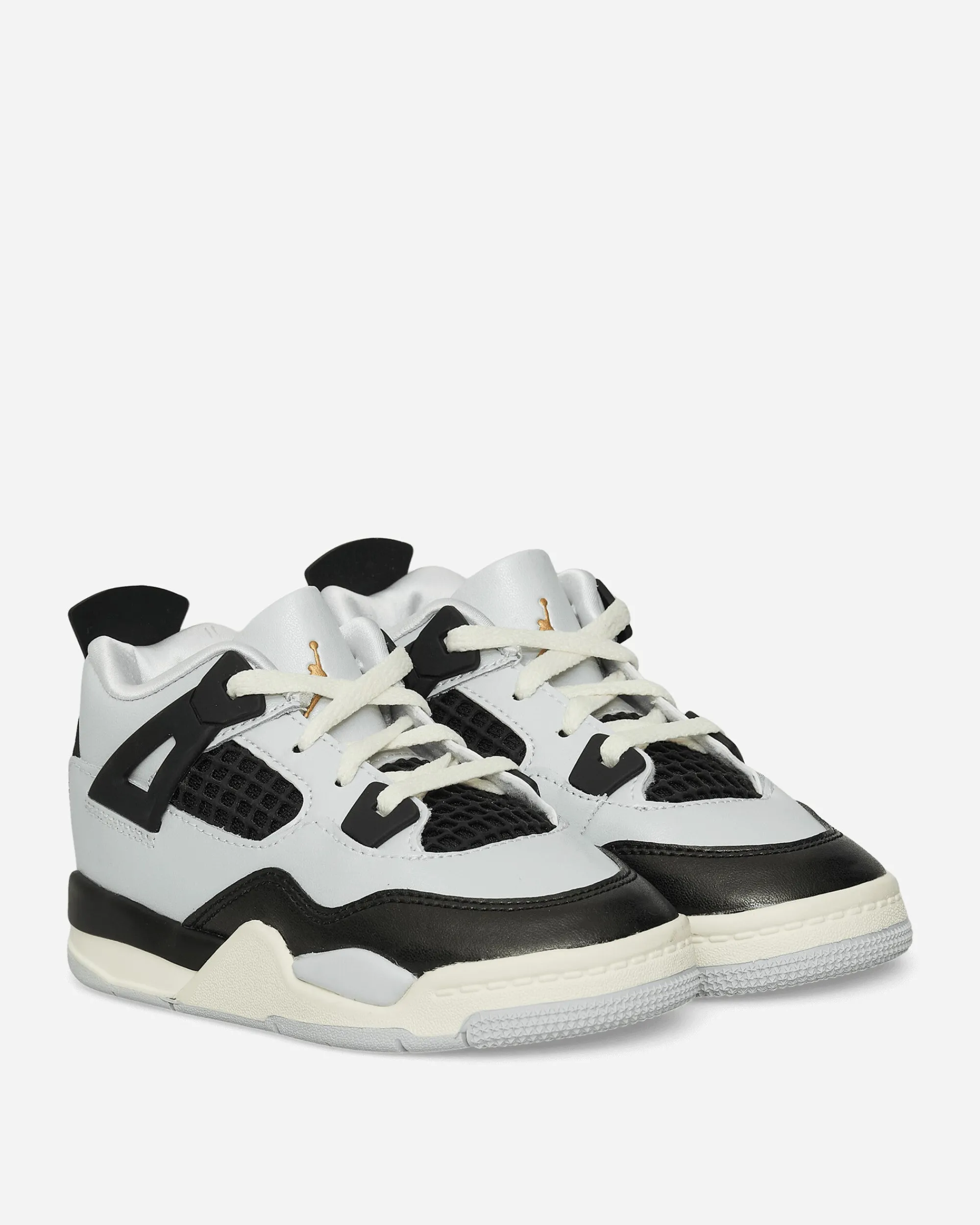 Nike Jordan Sneakers·Mid|Kids^Air Jordan 4 Retro (TD) Sneakers Pure Platinum / Metallic Gold