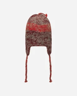 Brain Dead Hats|Hats^Alpaca Knit Ear Flap Beanie Red