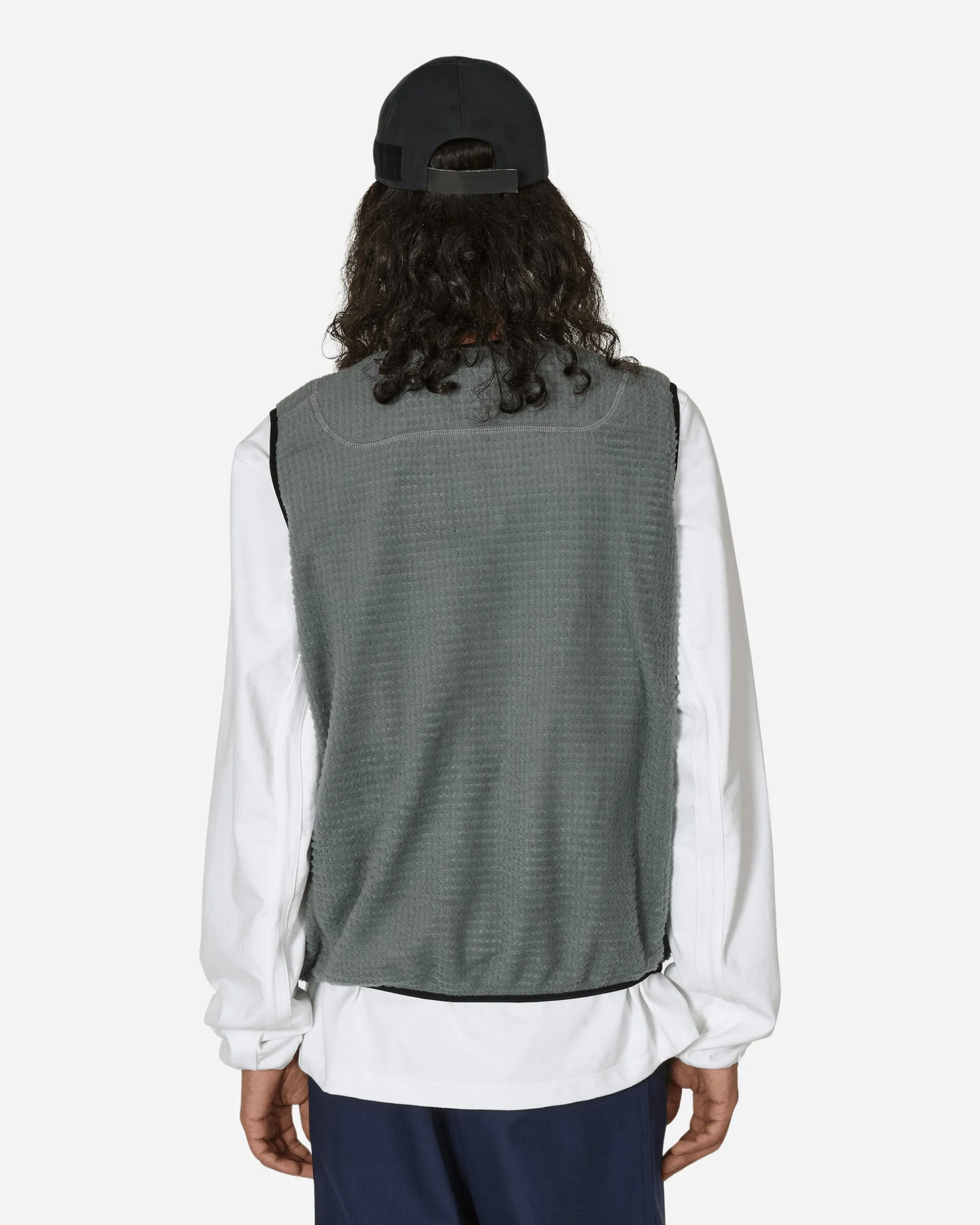 GR10K Knitwear^Alpha Sleeveless Gilet Gray