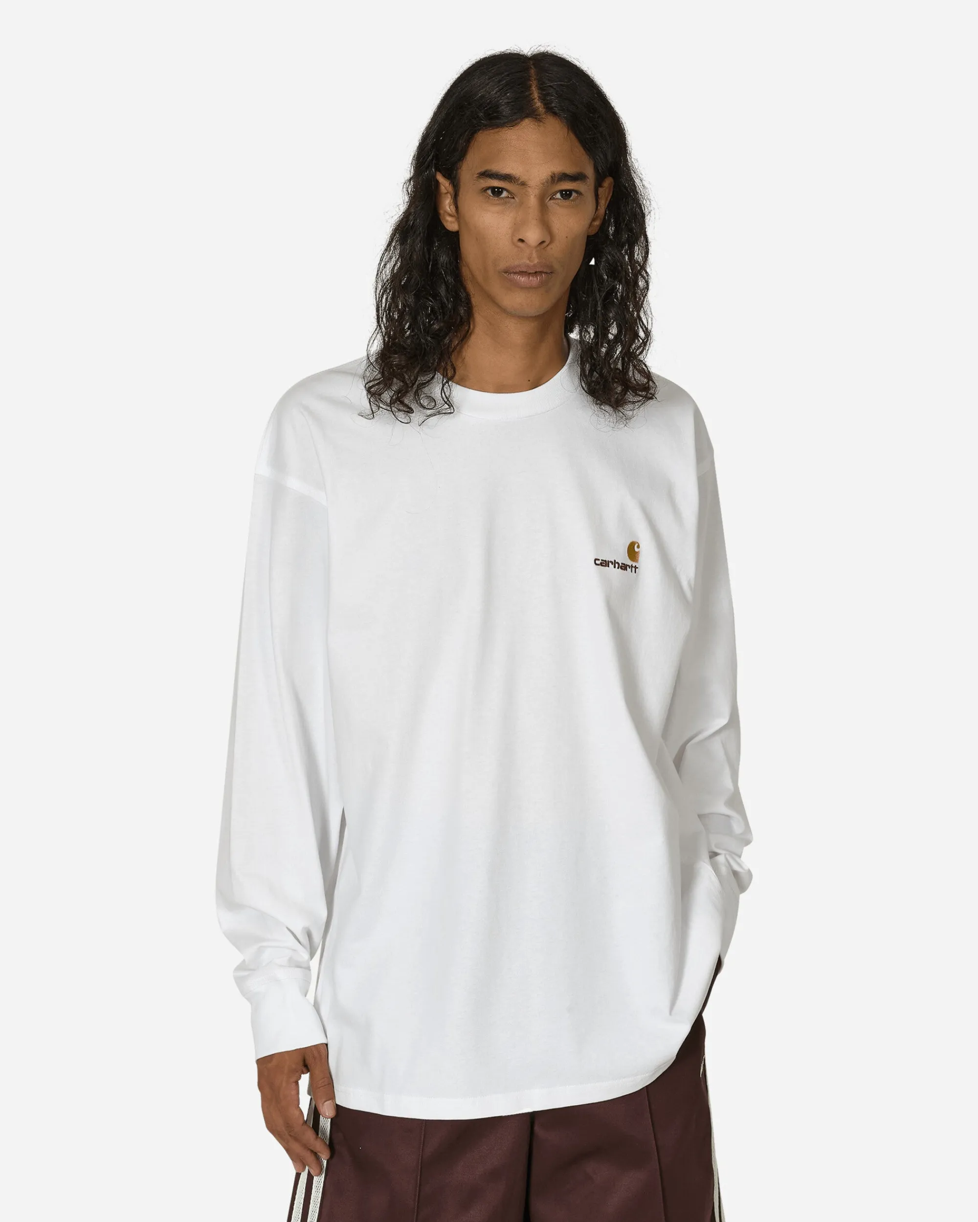 Carhartt WIP T-Shirts^American Script Longsleeve T-Shirt White