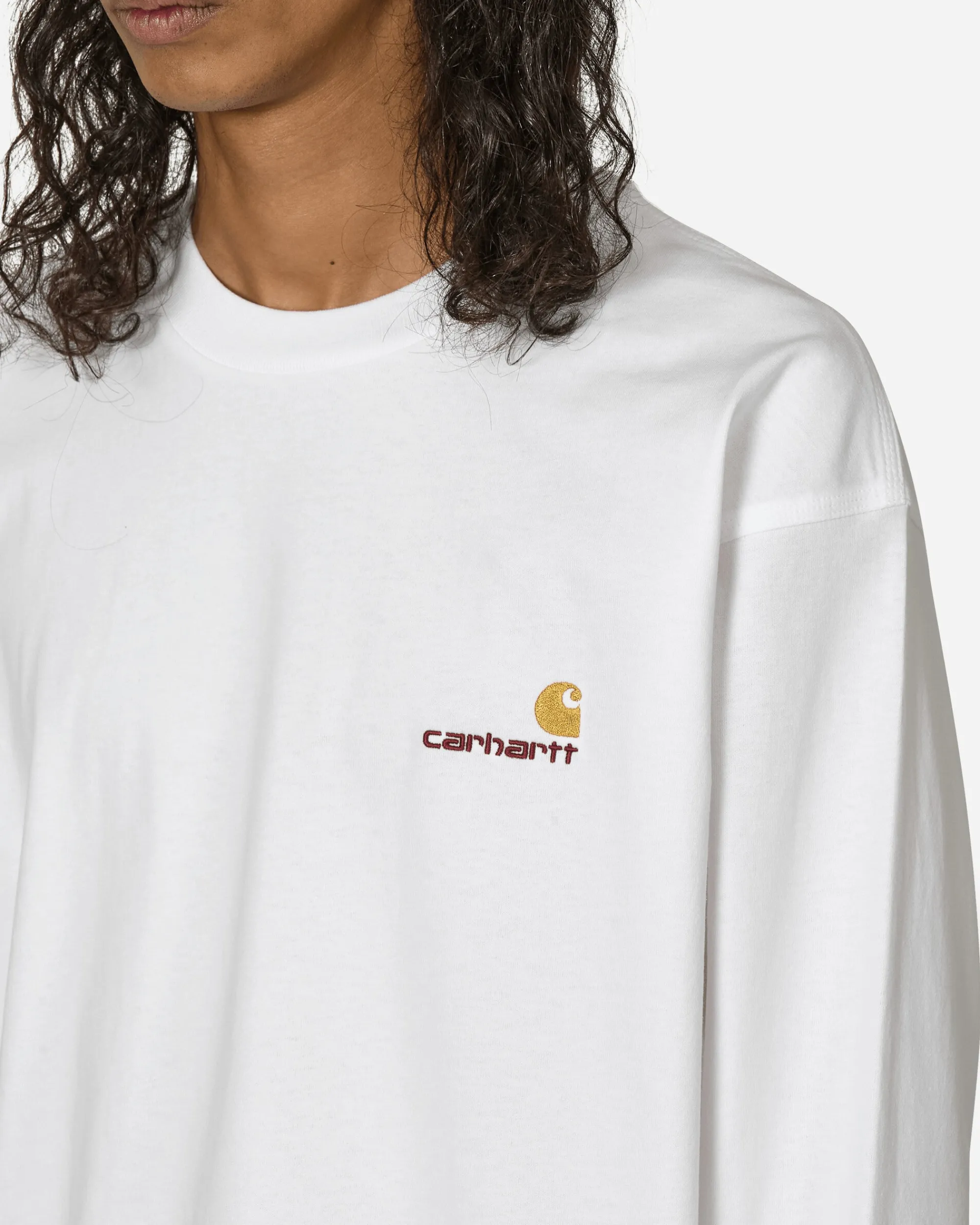 Carhartt WIP T-Shirts^American Script Longsleeve T-Shirt White