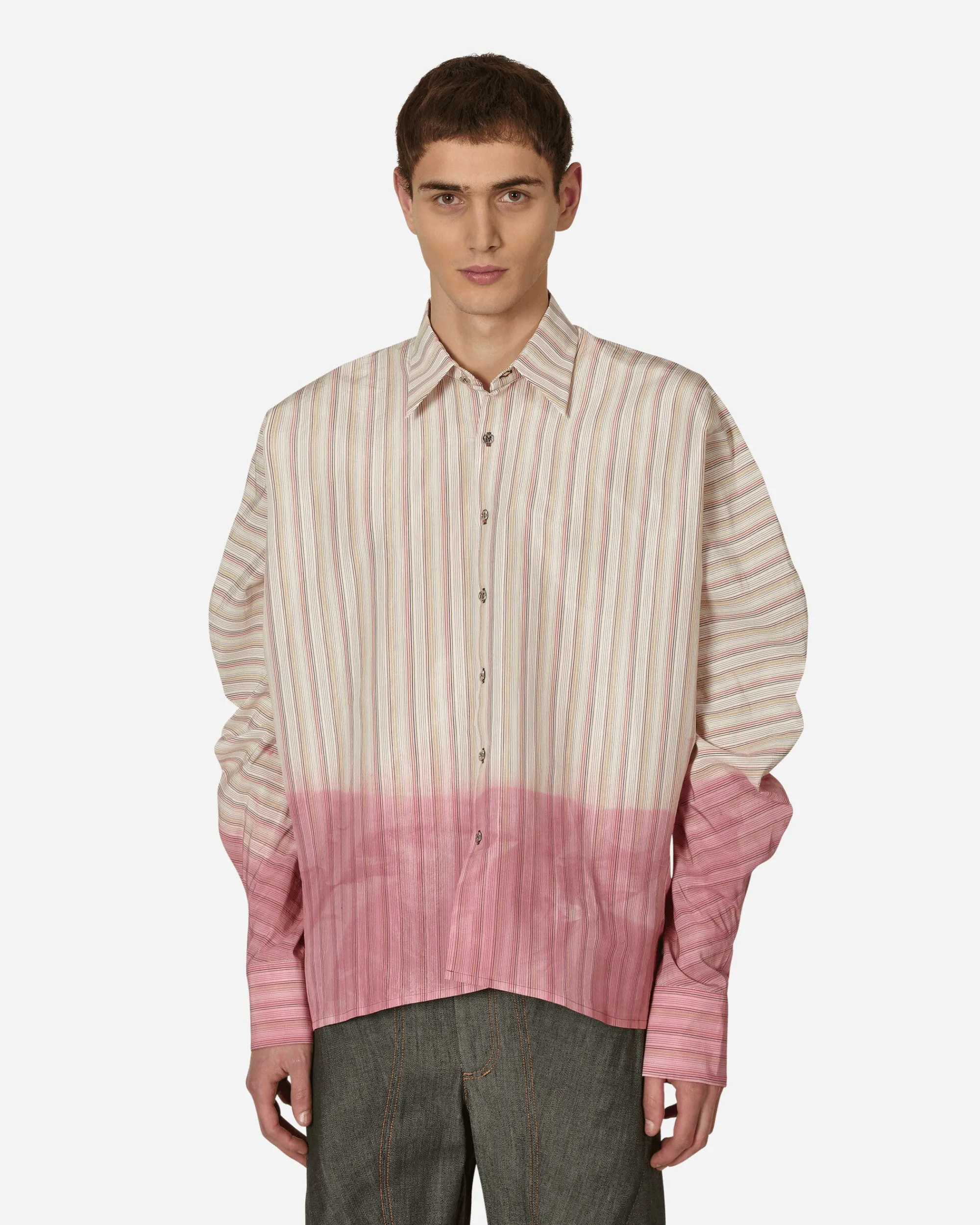 Lueder Shirts^Andrea Dip-Dyed Hem Shirt Beige