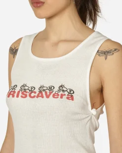 Priscavera T-Shirts^Ants Knot Tank Top White