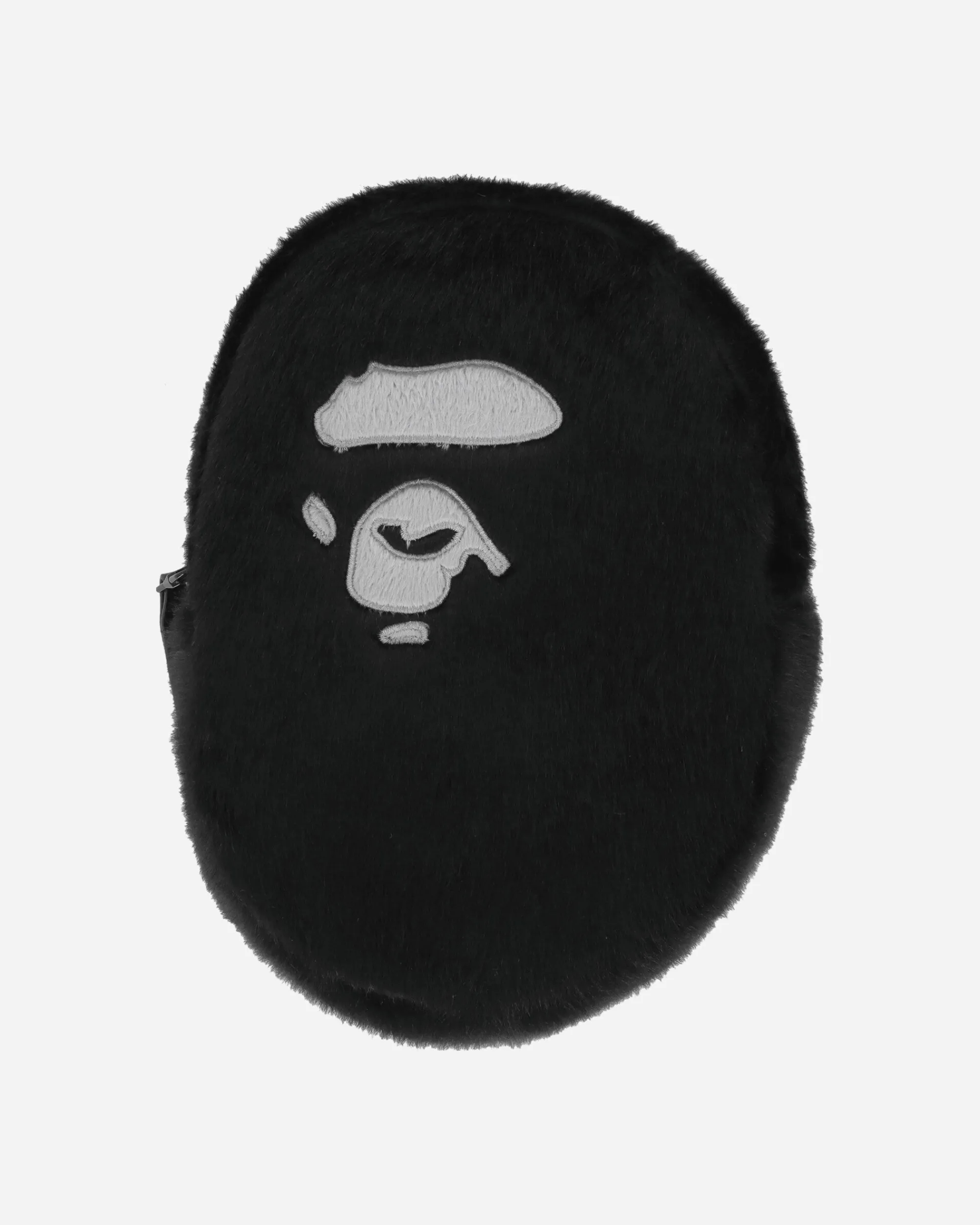 A Bathing Ape Bags·Shoulder|Bags·Shoulder^Ape Head Faux Fur Mini Shoulder Bag Black