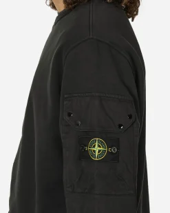 Stone Island Sweatshirts^Arm Pocket Crewneck Sweatshirt Black