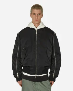 Off-White Coats And Jackets^Arrow Embroidered Zip Bomber Jacket Black