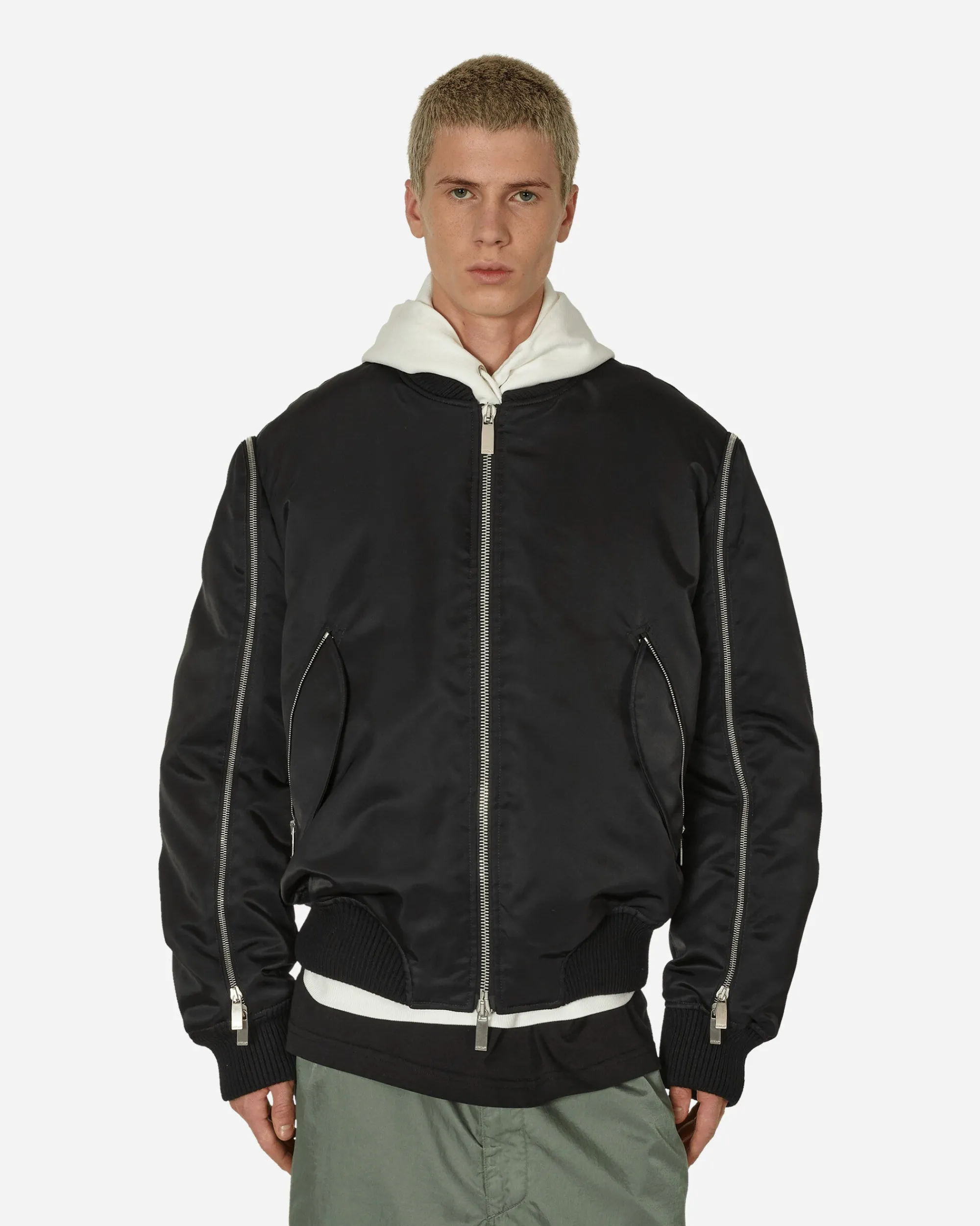 Off-White Coats And Jackets^Arrow Embroidered Zip Bomber Jacket Black
