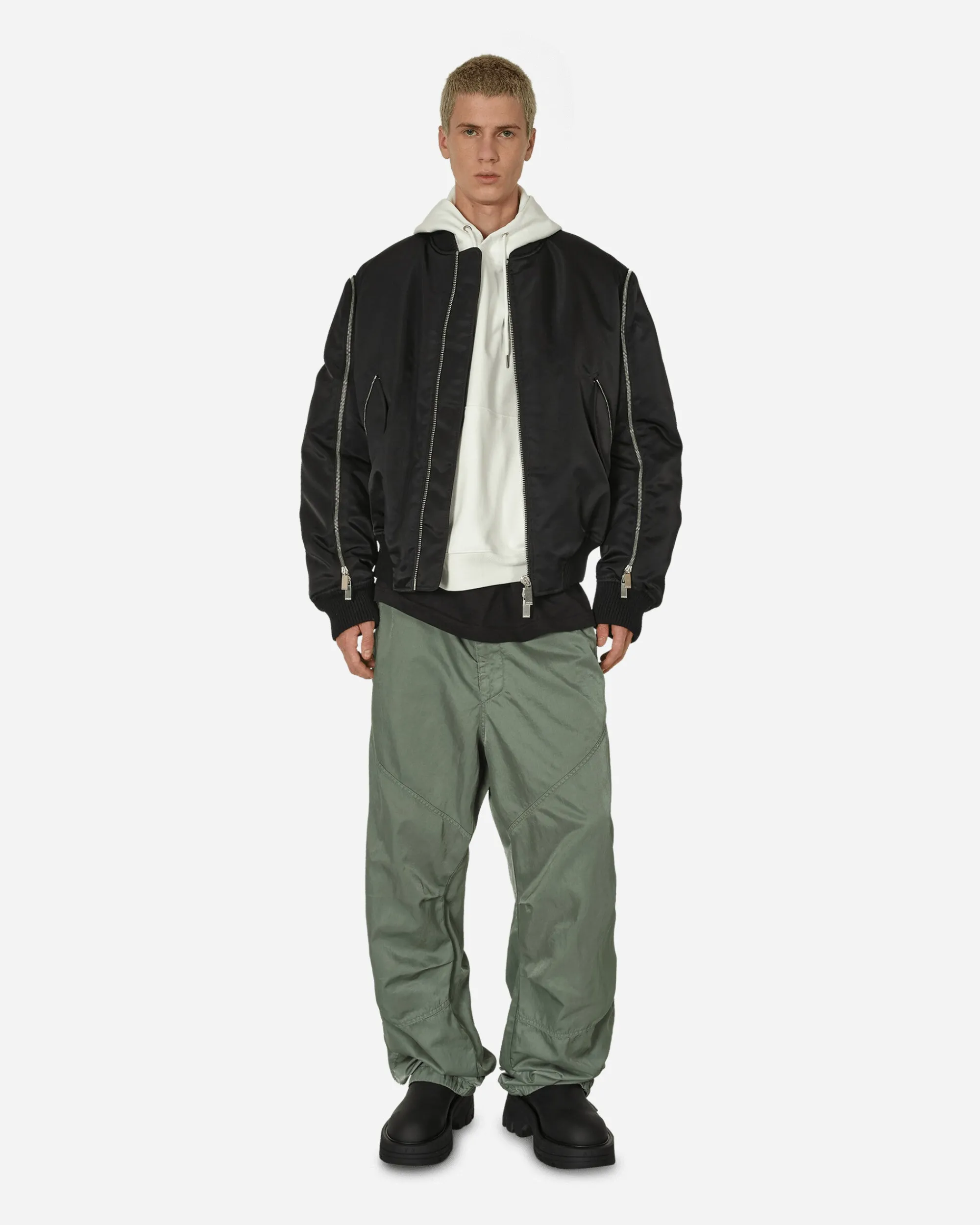 Off-White Coats And Jackets^Arrow Embroidered Zip Bomber Jacket Black