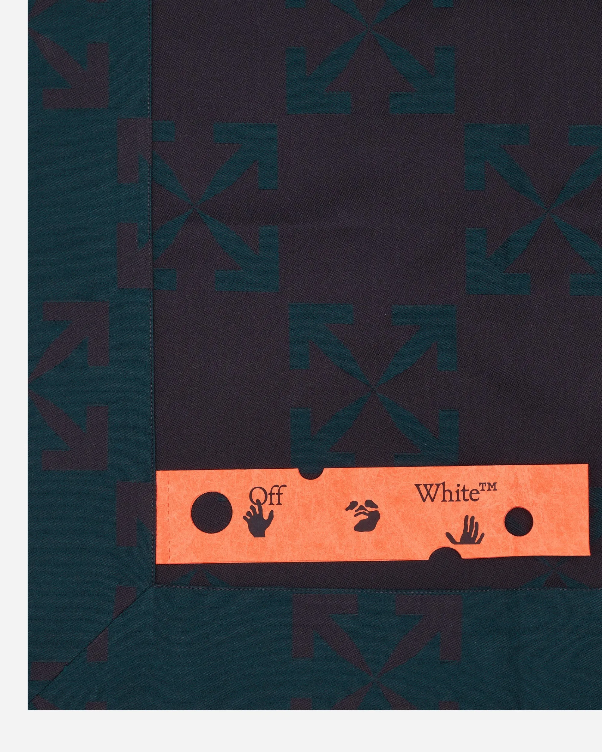 Off-White Textile^Arrow Table Mat Set Blue