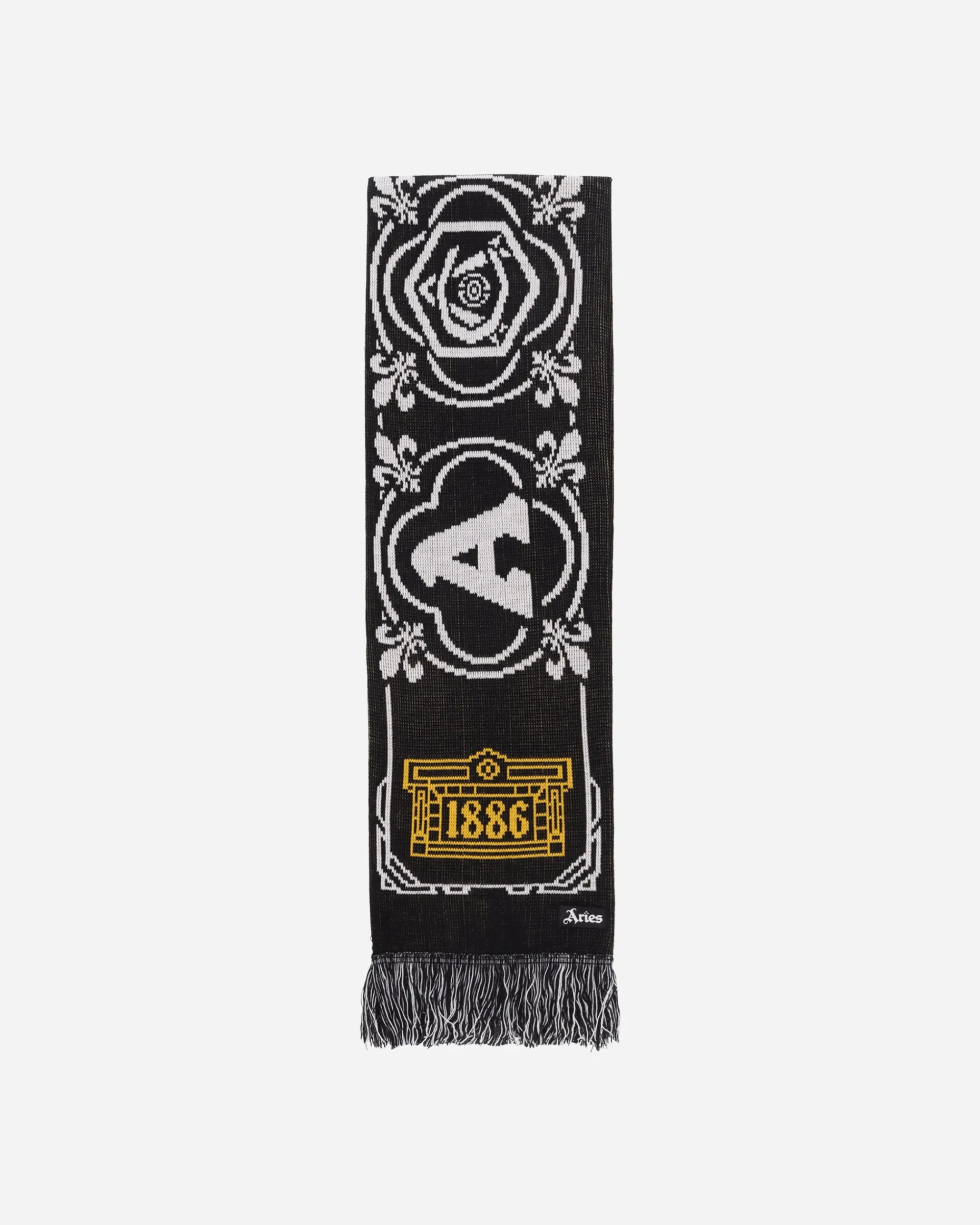 Aries Gloves And Scarves|Gloves And Scarves^Arsenal Bust Logo Scarf Black