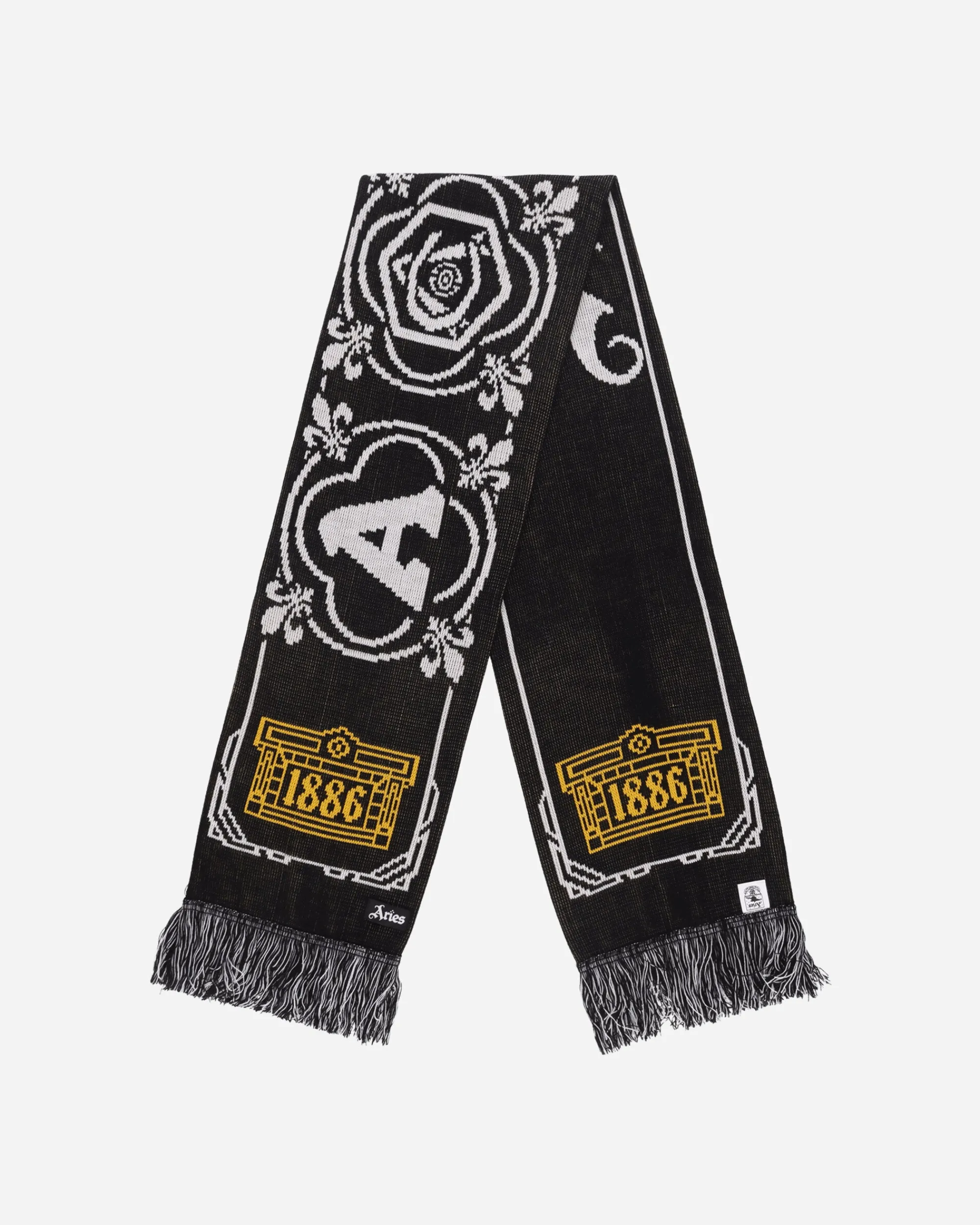 Aries Gloves And Scarves|Gloves And Scarves^Arsenal Bust Logo Scarf Black