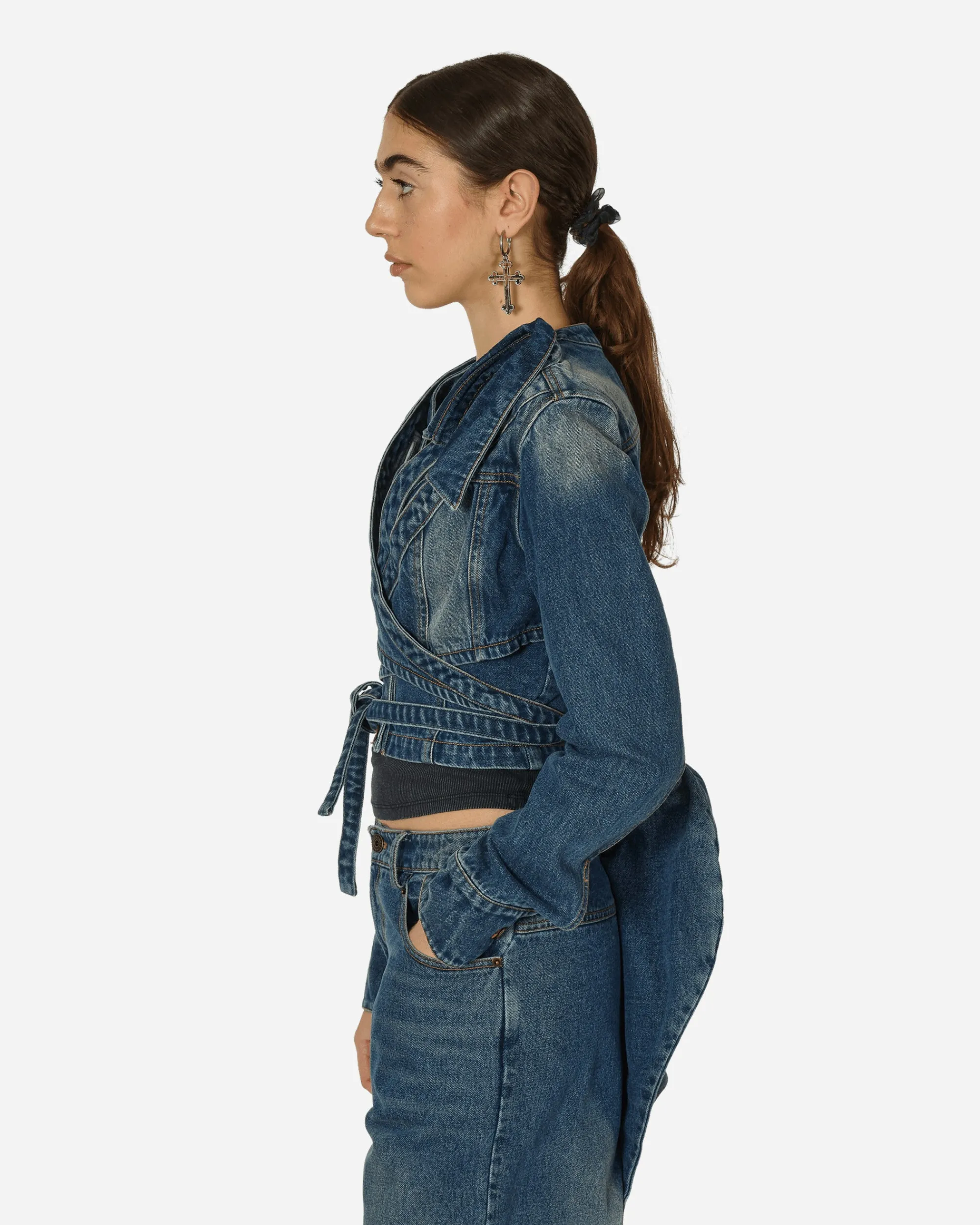 MARRKNULL Coats And Jackets^Asymmetric Denim Jacket Blue