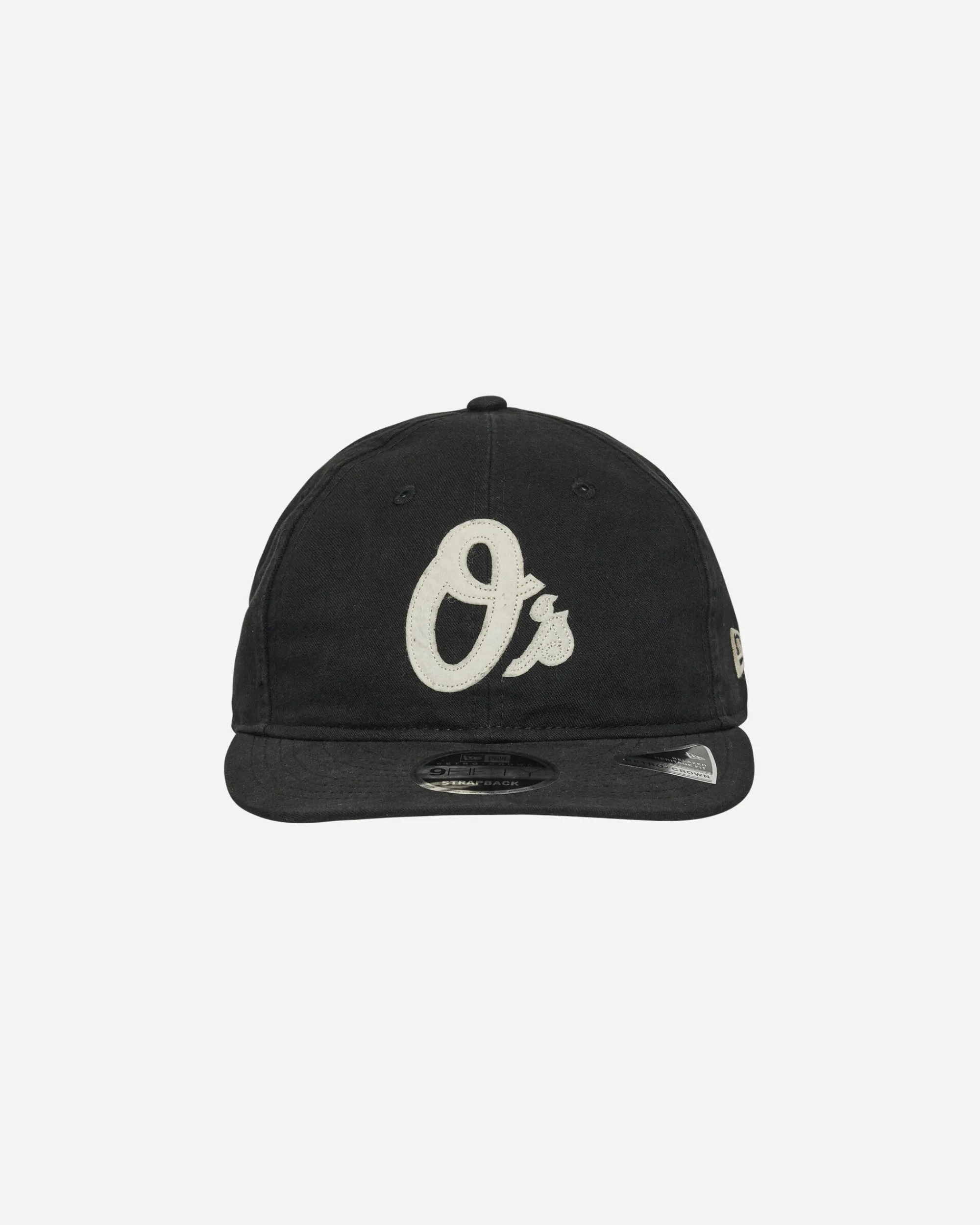 New Era Hats|Hats^Baltimore Orioles Canvas Felt Logo Retro Crown 9FIFTY Strapback Cap Black